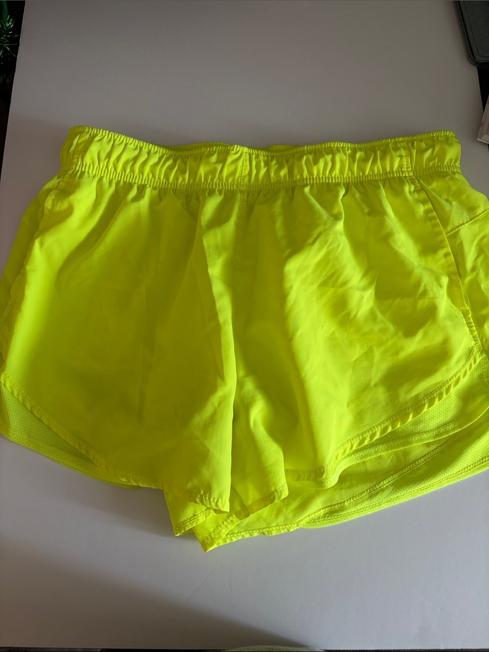 Athletic Works Neon Yellow Women's Athletic Shorts